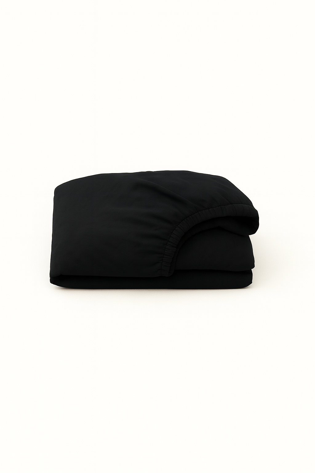 Washed Cotton Quilted Mattress Pad– Black