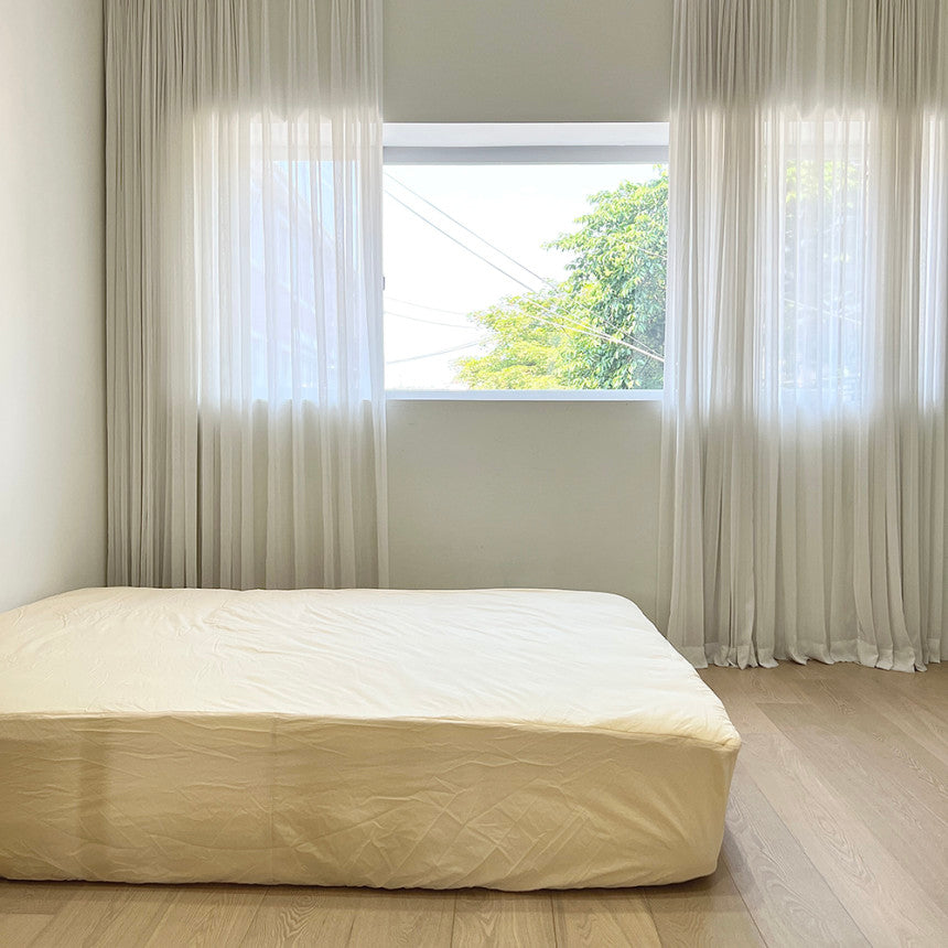 Washed Cotton Quilted Mattress Pad – Butter