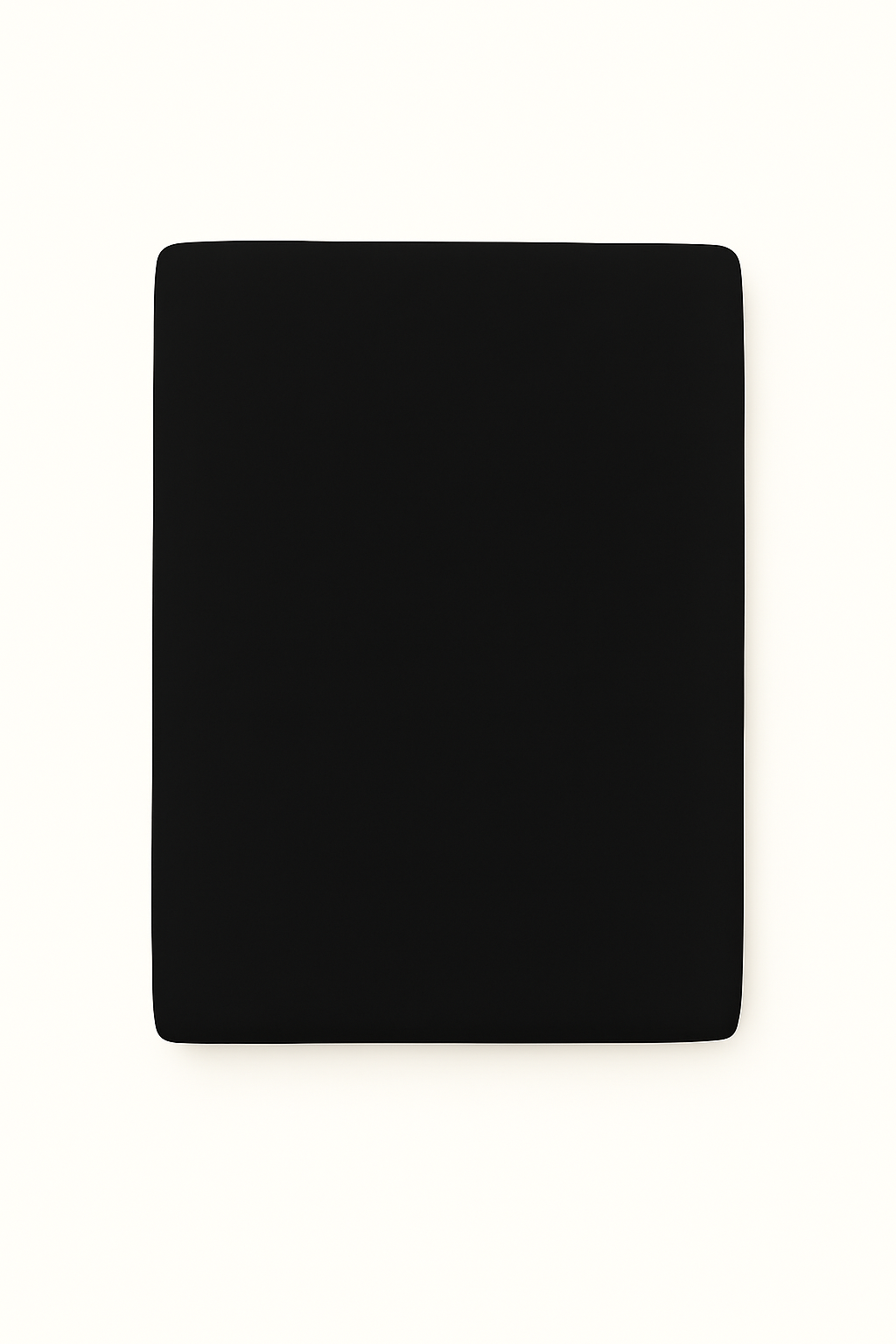 Washed Cotton Quilted Mattress Pad– Black