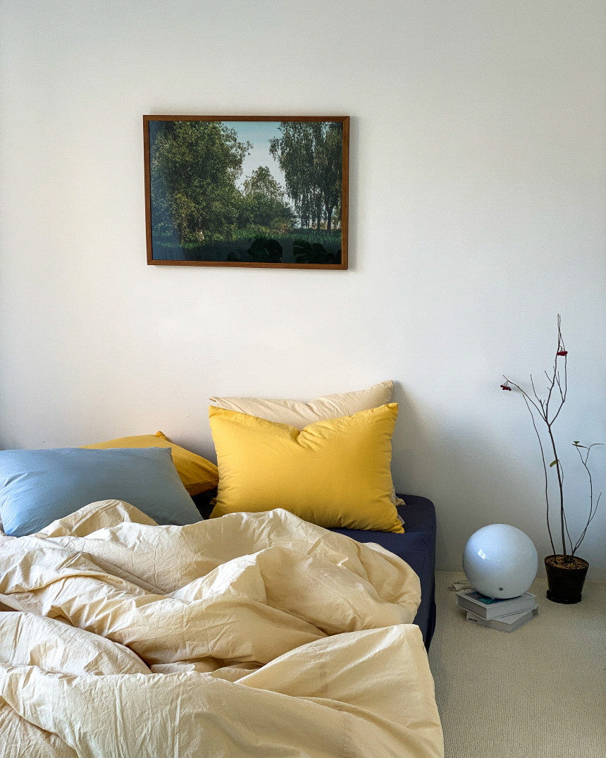 Washed Cotton Duvet Cover Set– Butter
