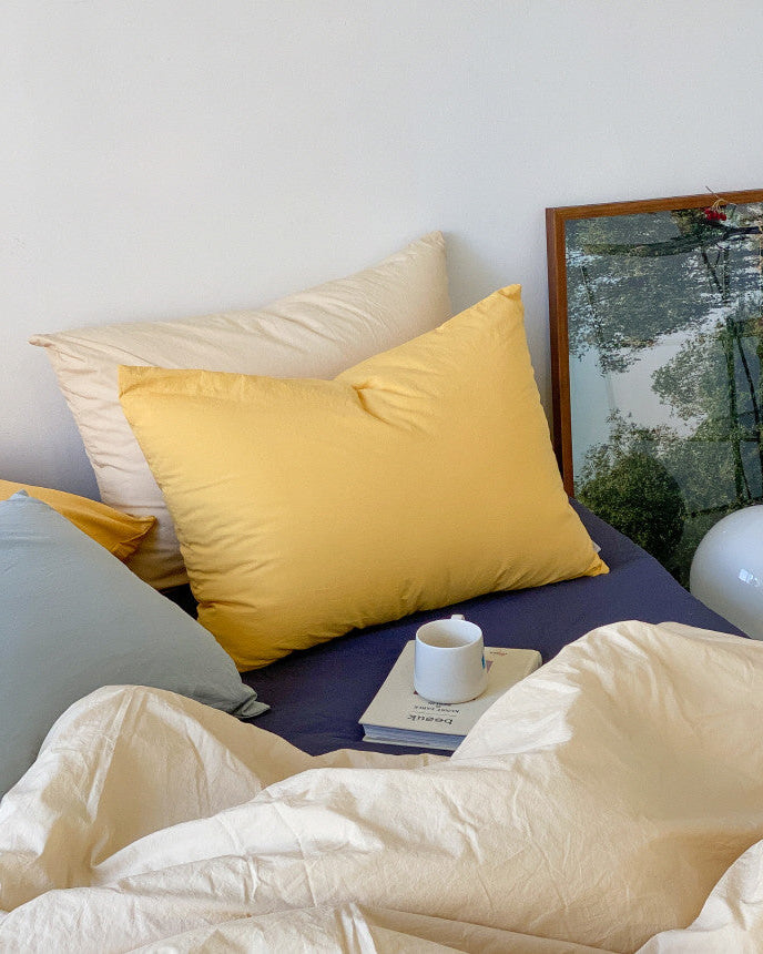 Washed Cotton Duvet Cover Set– Butter