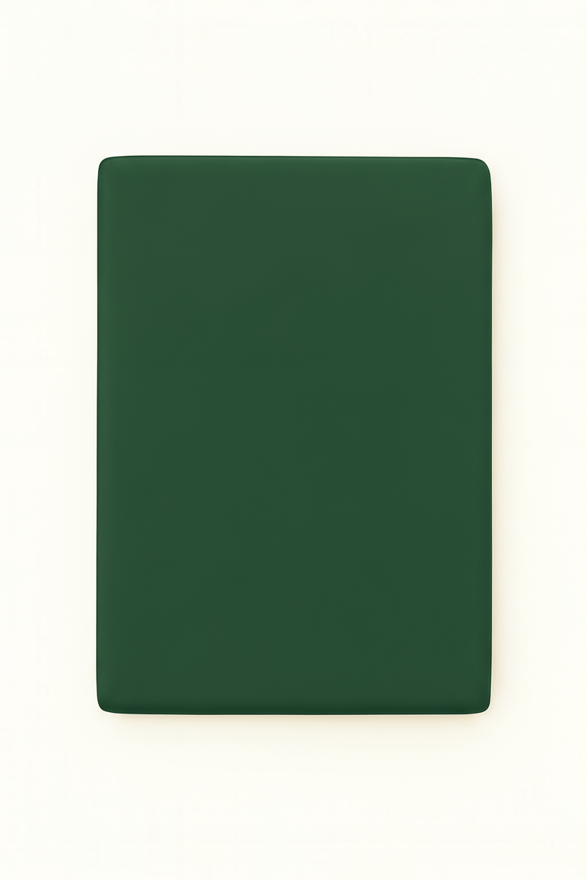 Washed Cotton Quilted Mattress Pad – Deep green