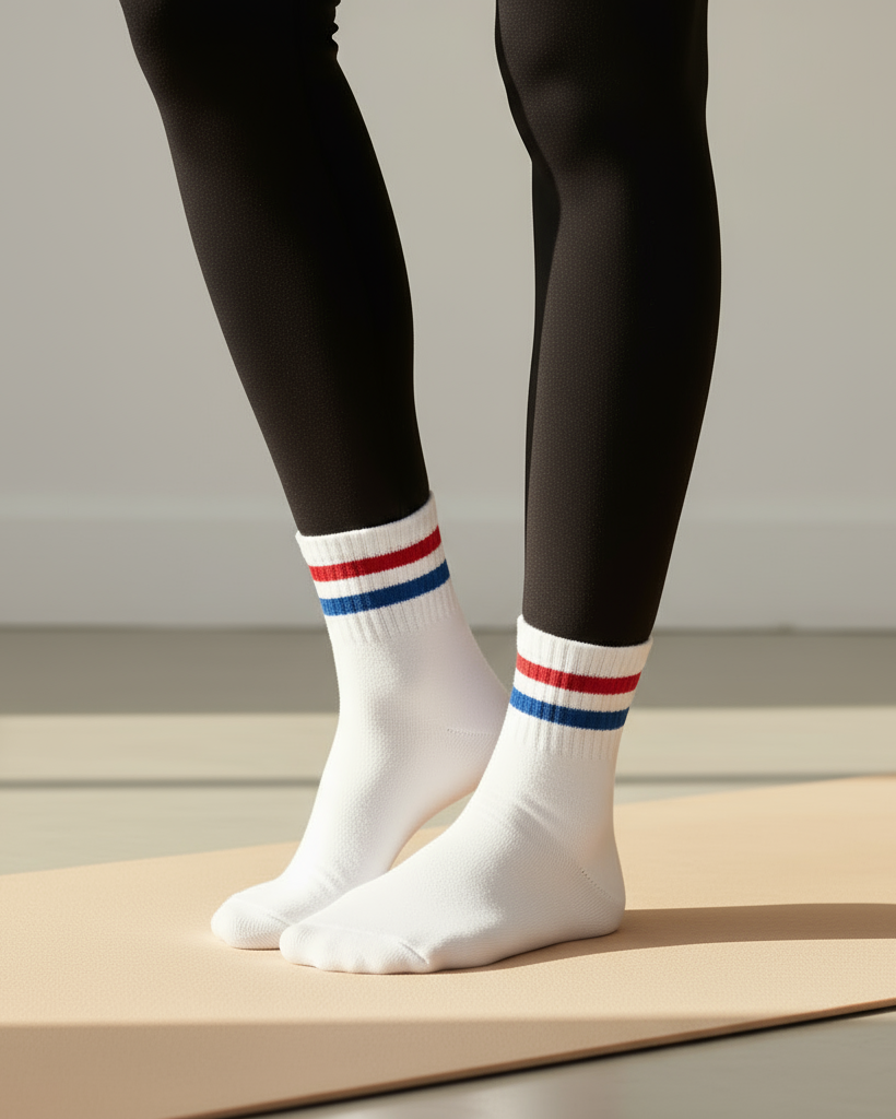 Minimal Stripe Crew Socks