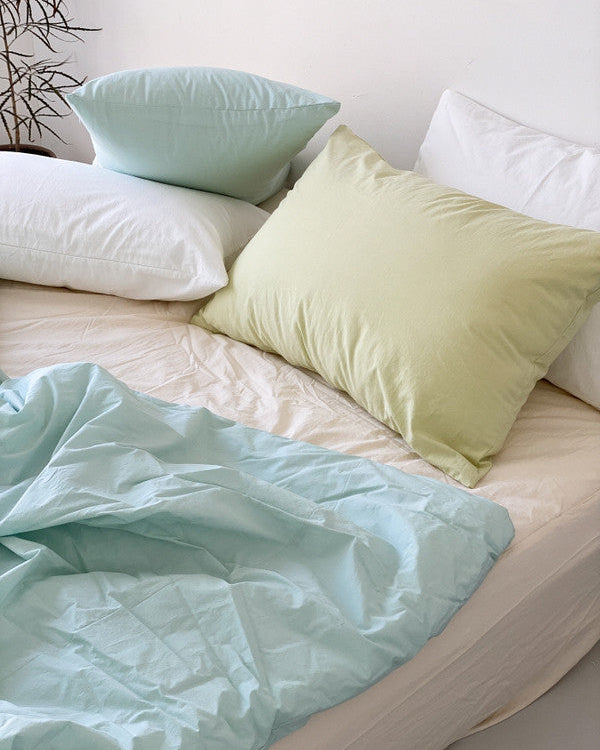 Washed Cotton Quilted Mattress Pad – Ivory