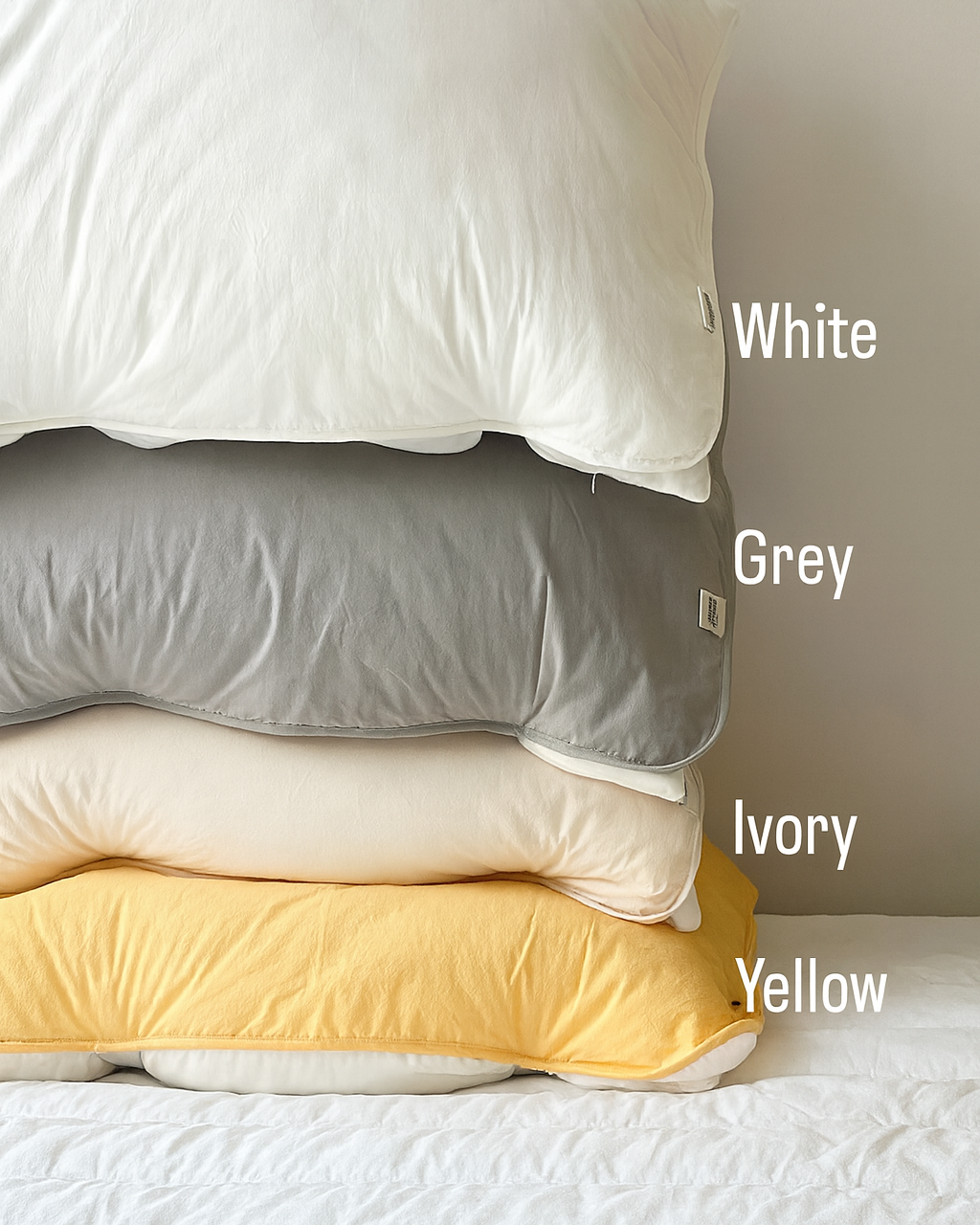 Washed Cotton Pillow Cover- Dust-Free, Easy to Change