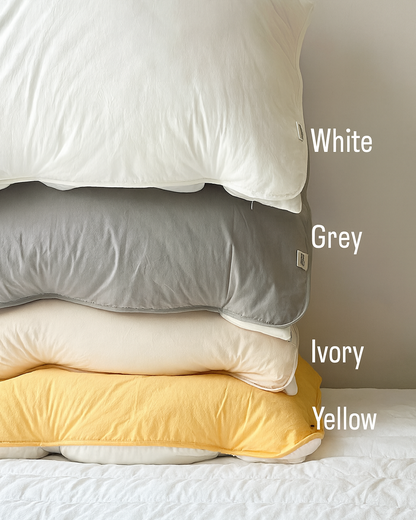 Washed Cotton Pillow Cover- Dust-Free, Easy to Change
