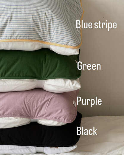 Washed Cotton Pillow Cover- Dust-Free, Easy to Change