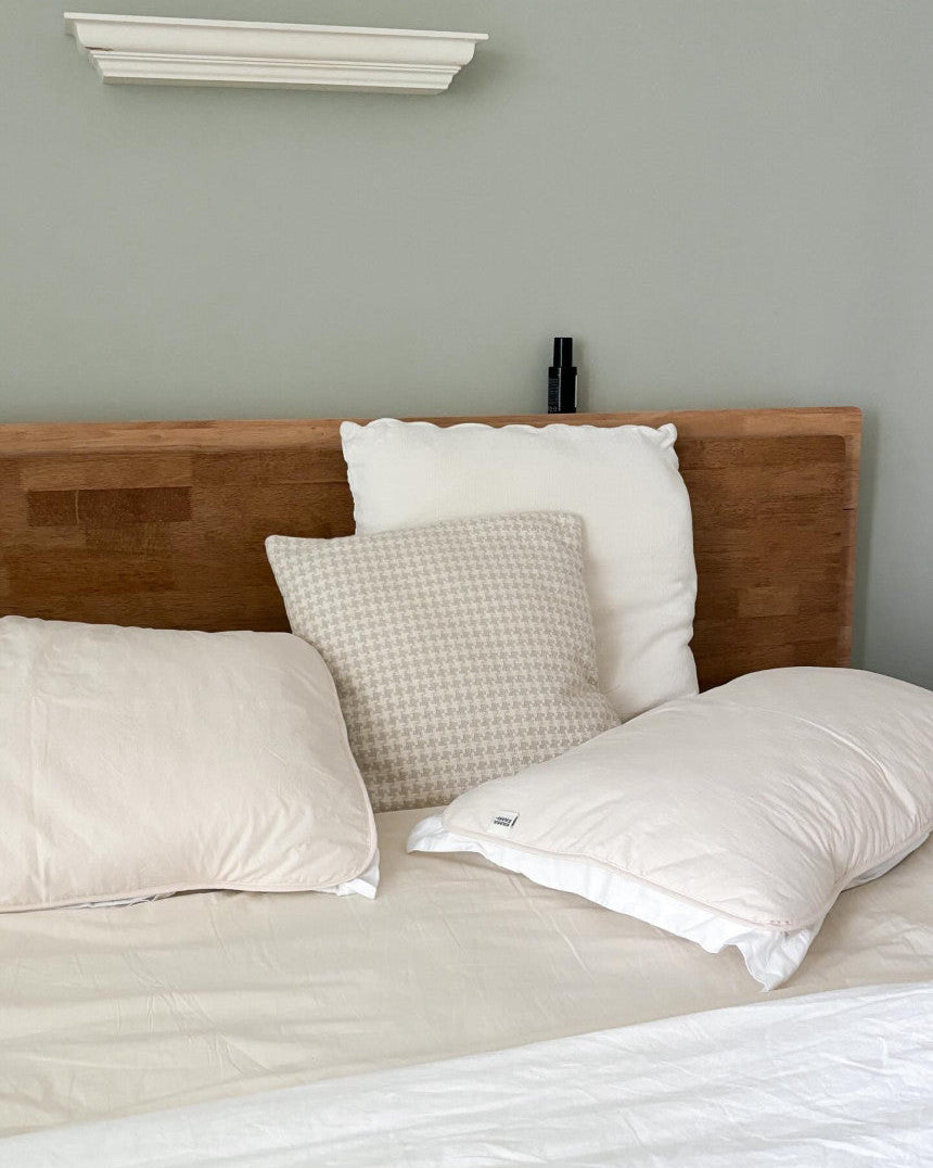 Washed Cotton Pillow Cover- Dust-Free, Easy to Change