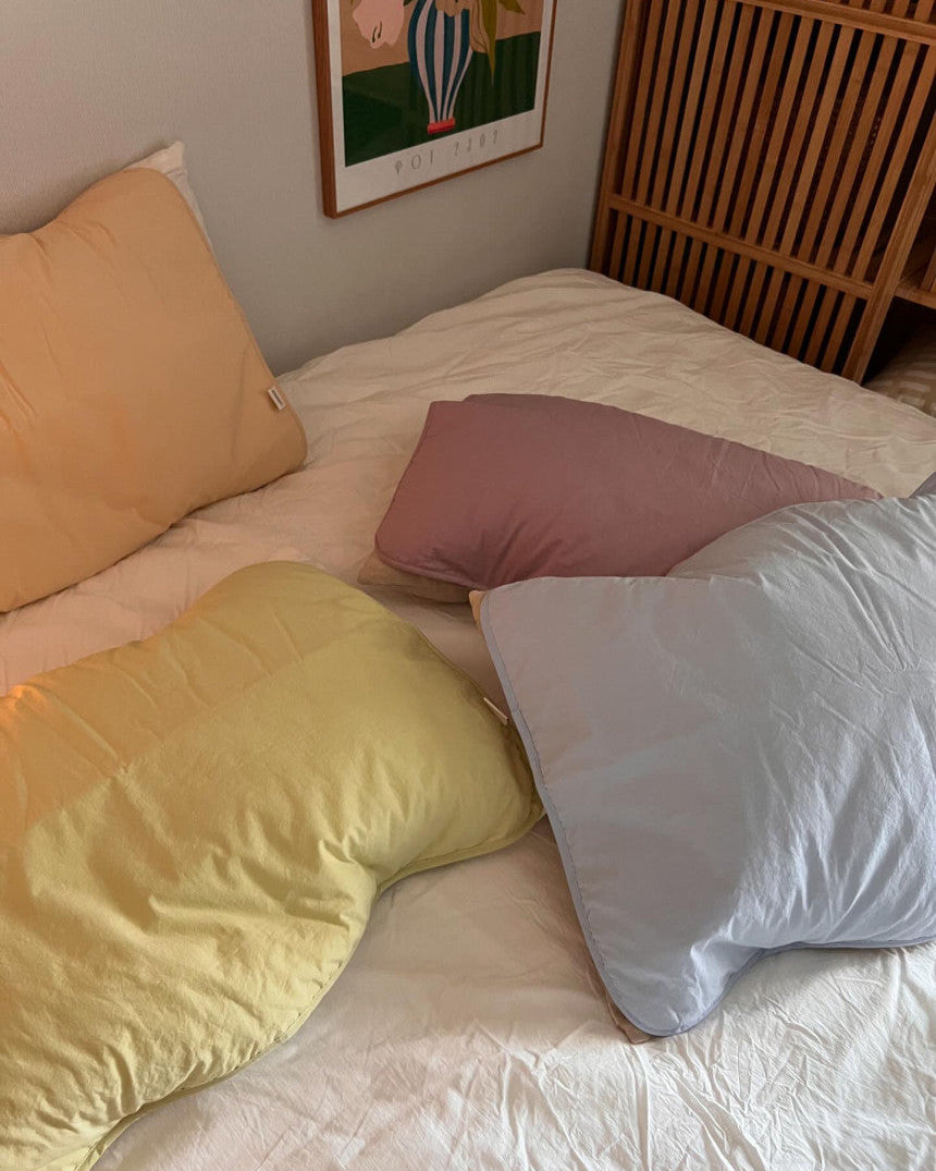 Washed Cotton Pillow Cover- Dust-Free, Easy to Change