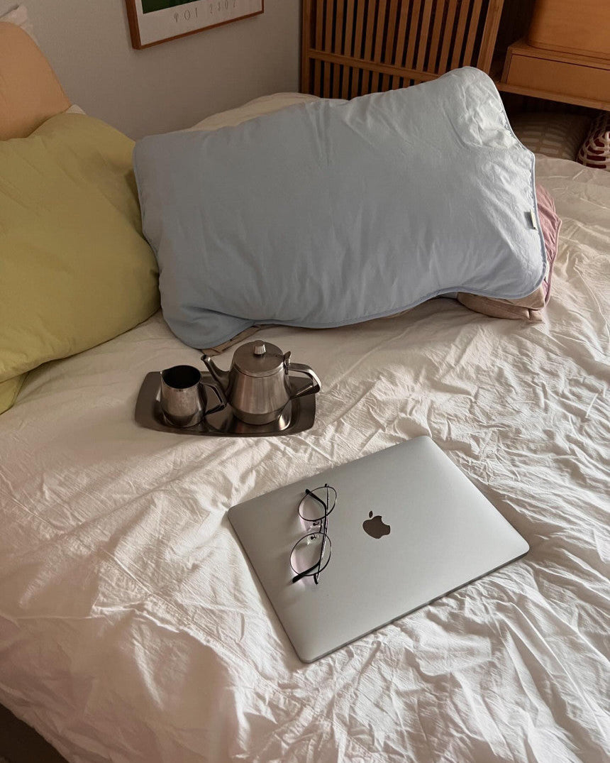 Washed Cotton Pillow Cover- Dust-Free, Easy to Change
