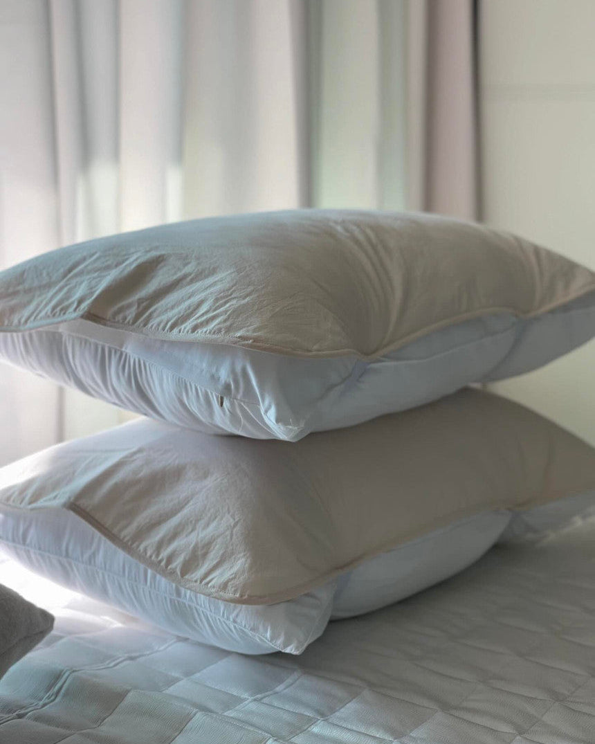 Washed Cotton Pillow Cover- Dust-Free, Easy to Change