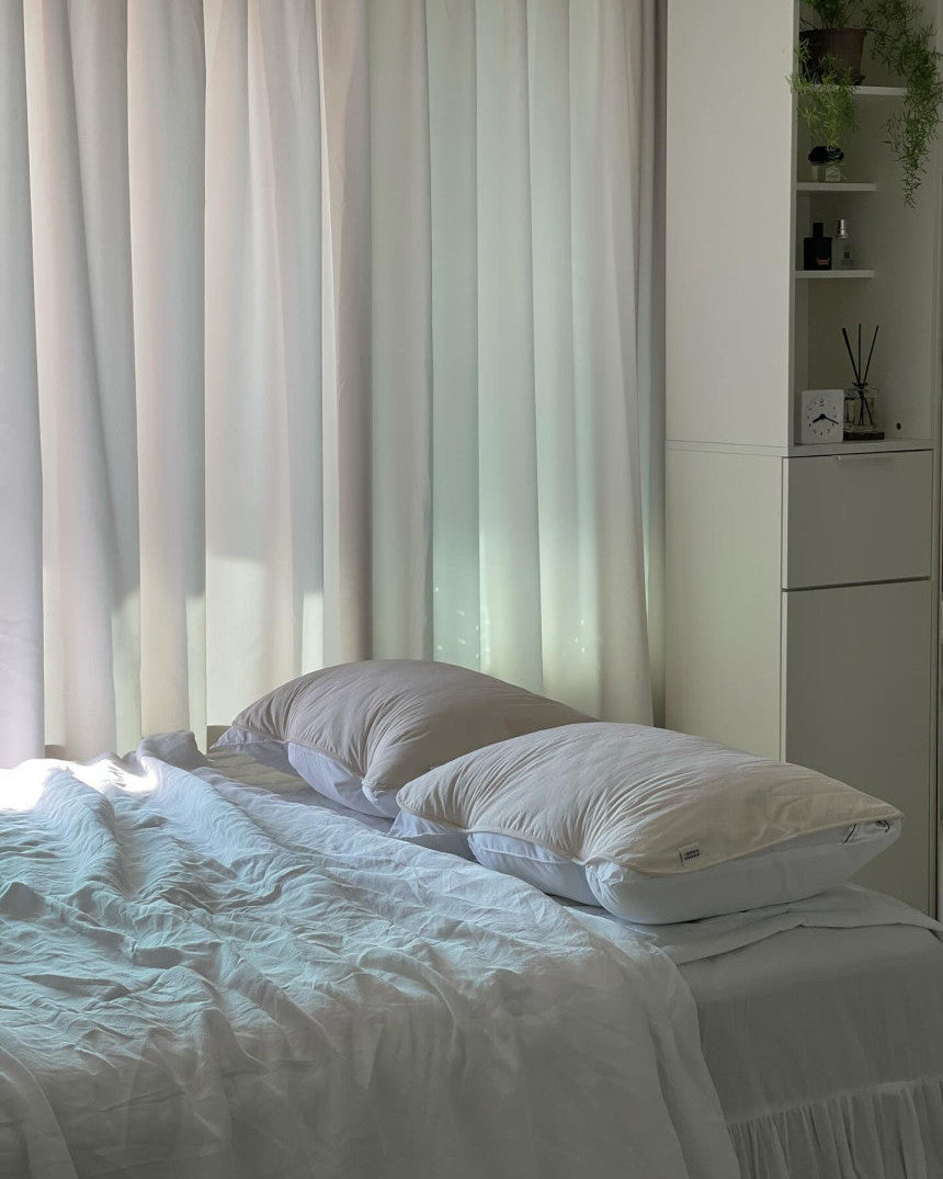 Washed Cotton Pillow Cover- Dust-Free, Easy to Change