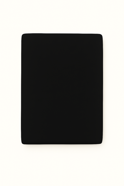 Washed Cotton Quilted Mattress Pad– Black