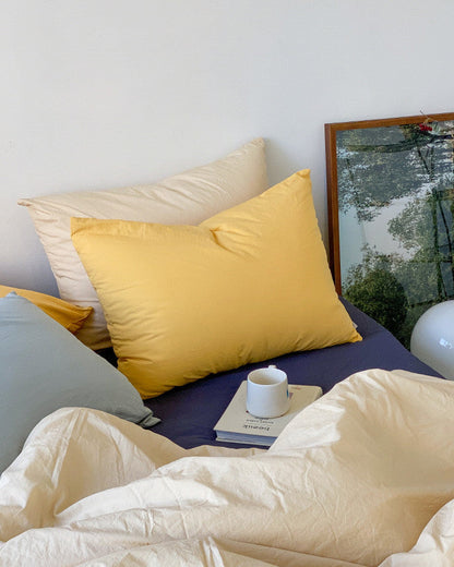 Washed Cotton Duvet Cover Set– Butter