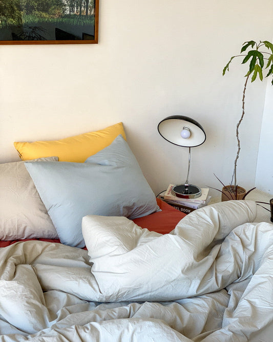 Washed Cotton Duvet Cover Set– Grey