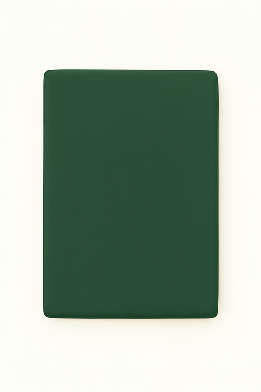 Washed Cotton Quilted Mattress Pad – Deep green