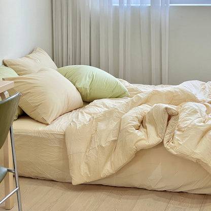 Washed Cotton Quilted Mattress Pad – Butter